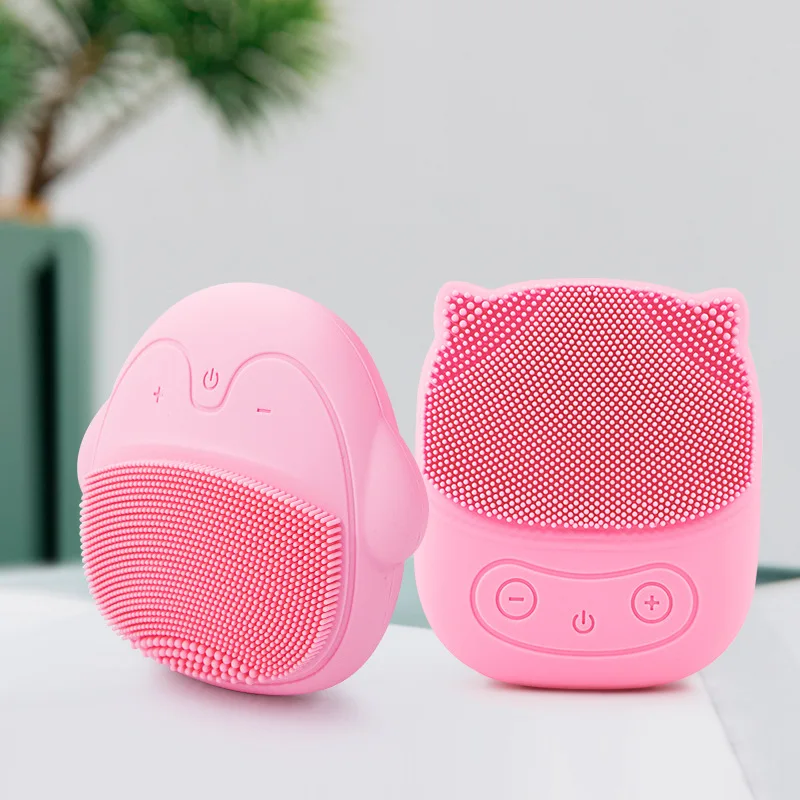 

2021 New Creative Silicone Cleansing Instrument Electric Sonic Face Cleaner Beauty Brush Multi-function Wash Cleansing Brush