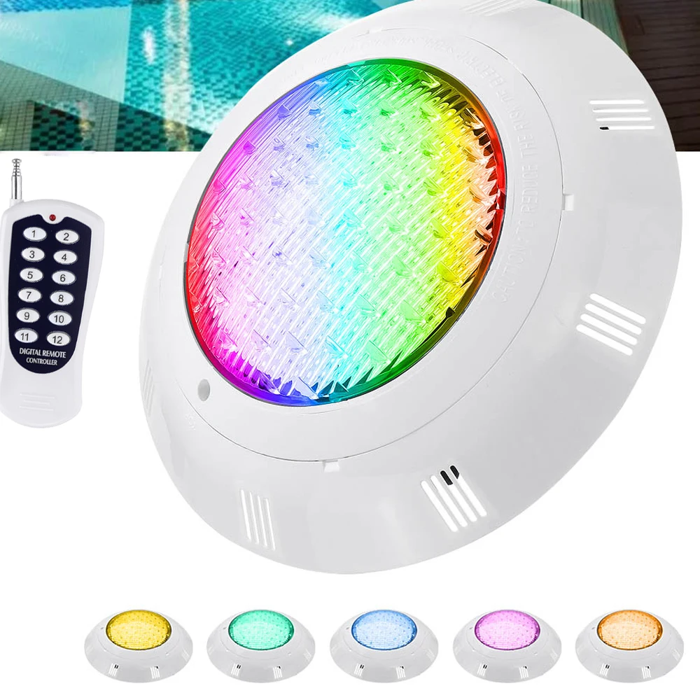 45 Вт RGB светодиодный светильник для бассейна 450 светодиодный IP68 Водонепроницаемый AC/DC12V-24V открытый RGB подводный светильник для пруда светодиодный Piscina Luz точечный светильник