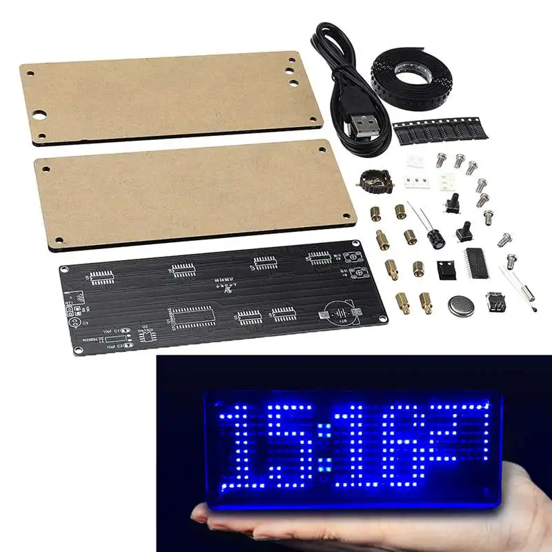 SMD светодиодный Dot Matrixs Набор для производства цифровых часов электронный набор