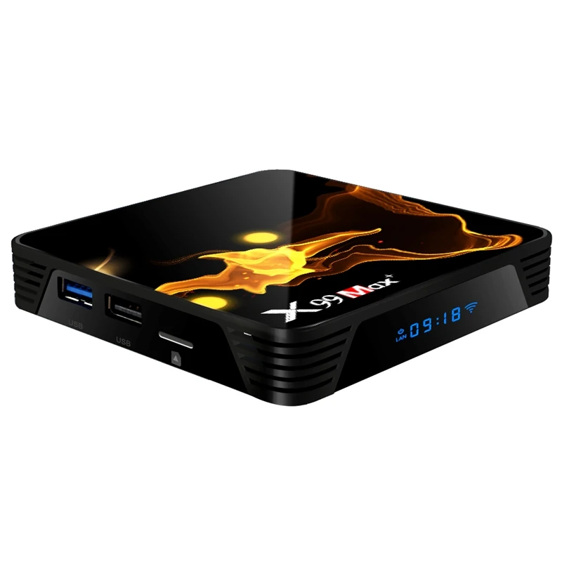 ТВ-приставка X99 Max Plus Android 9 0 четырехъядерный Amlogic S905X3 4 + 32 ГБ Wi-Fi 1000M BT 8K | Электроника