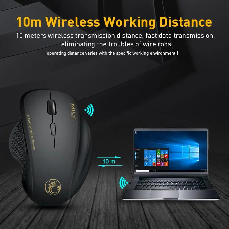 IMice, беспроводная мышь, 4 кнопки, 2000 dpi, Mause, 2,4G, оптическая USB Бесшумная мышь, эргономичные мыши, беспроводная мышь для ноутбука, компьютера, компьютера
