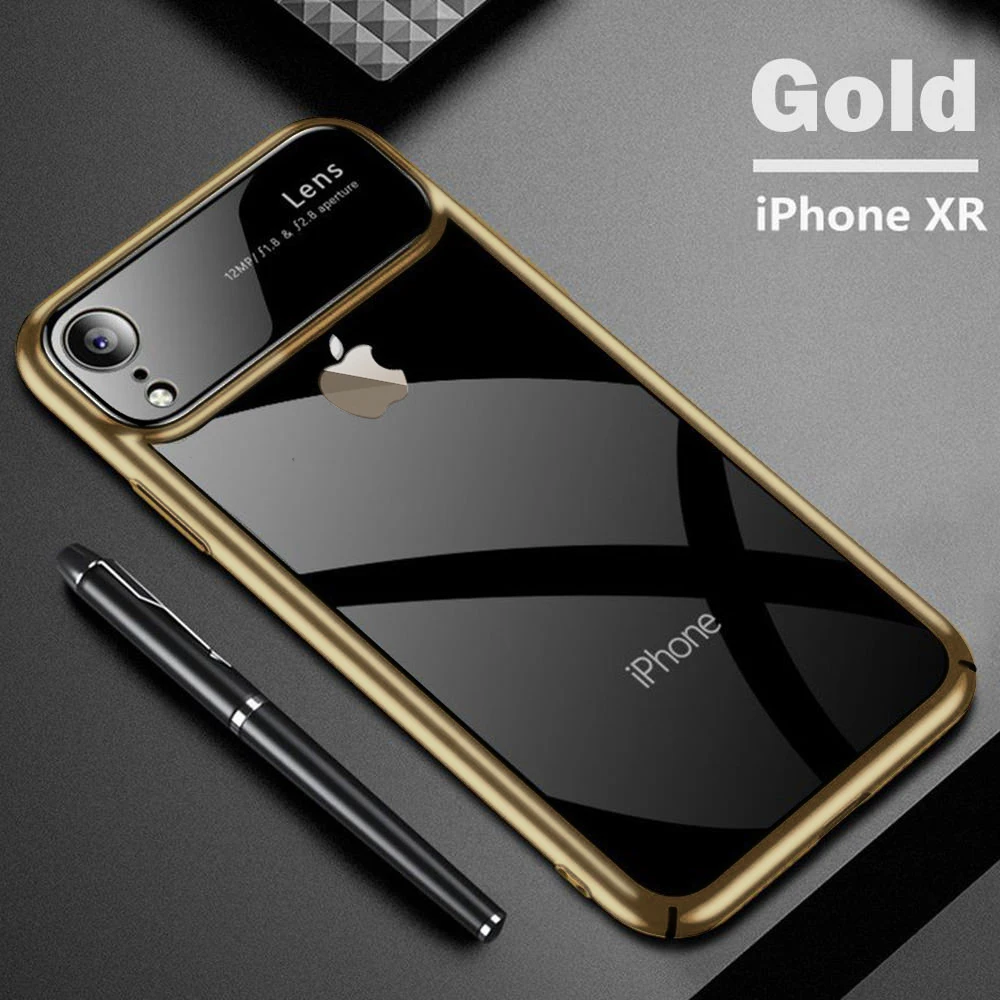 Luxury Plating Clear Phone Case for Iphone SE 2020 11 Pro Xs Max Xr X Shockproof Hard PC Glass Slim Cover IPhone 8 7 Plus |