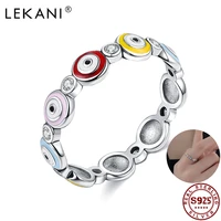 lekani new overlap fine ring for women 925 sterling silver cubic zirconia original design rings lady eye of guardian accessories