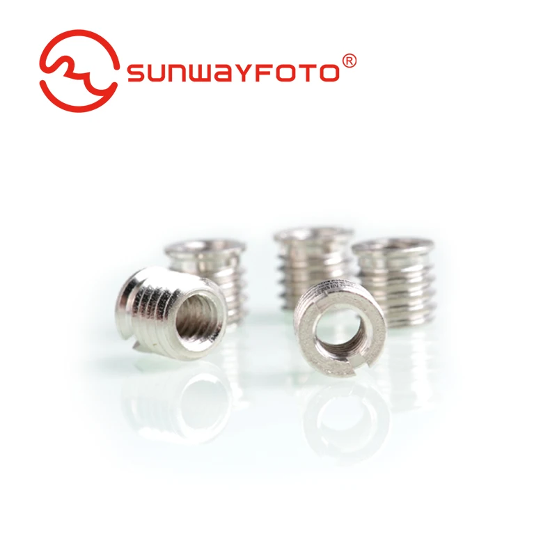 Sunwayfoto TN-1* 5 шт. из нержавеющей стали от 1/4 до 3/8 дюймов адаптер для штатива/втулка для головки штатива быстросъемная пластина