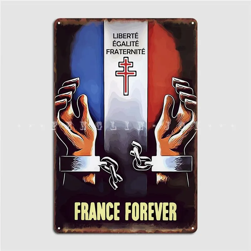 

Франция навсегда постер металлический налет таблички смешной клуб бар кинотеатр Жестяная Табличка на гараж постеры