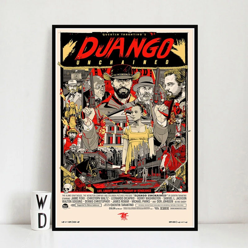 NT104 горячая картина по мотивам фильма Квентин Тарантино плакат Django без цепей