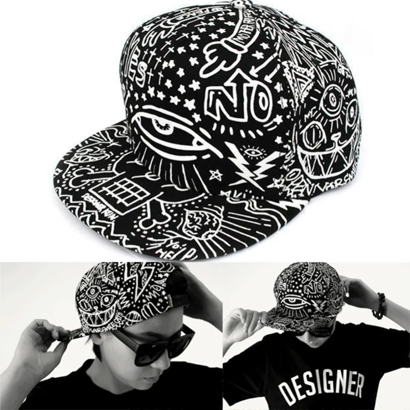 Модная Мужская хип хоп бейсболка Регулируемая Кепка Повседневная Танцевальная