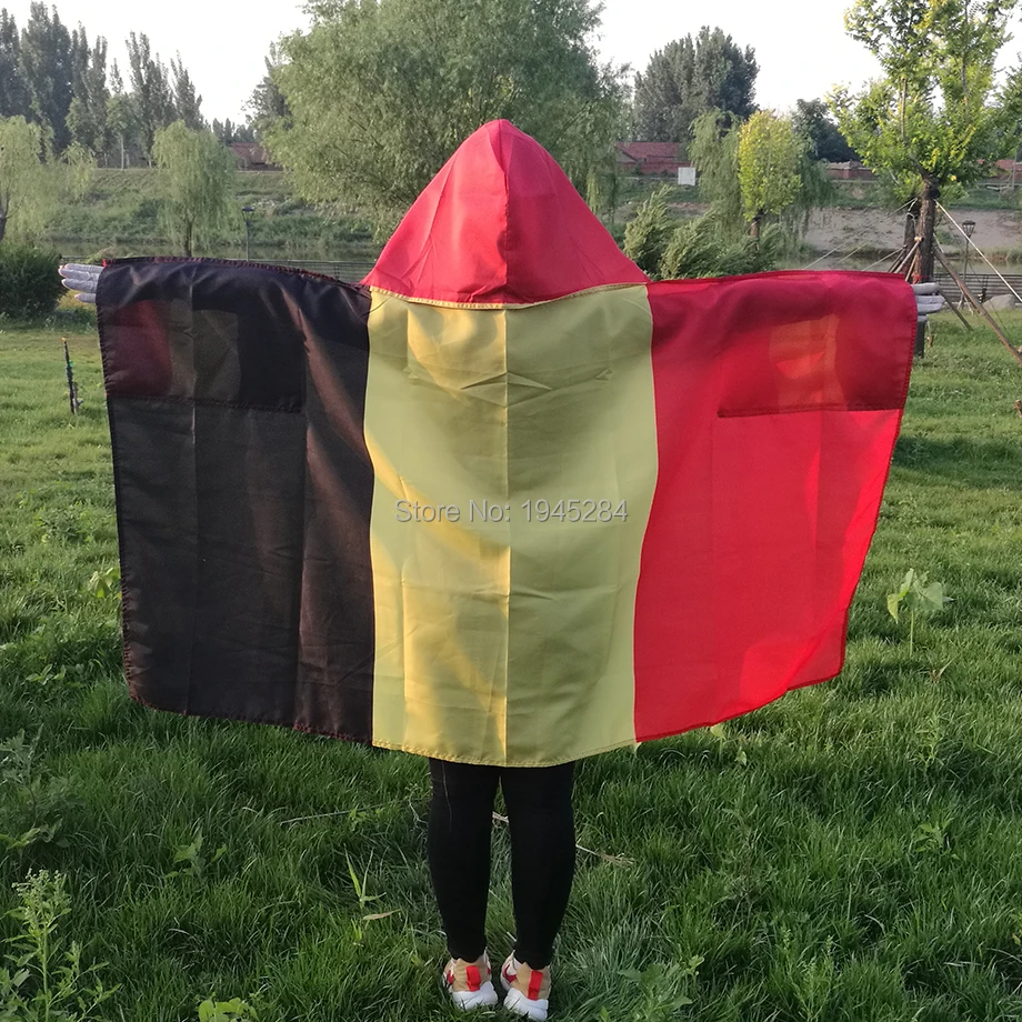 

Belgium Flag Cape Body Flag Banner 3x5ft World Country Flag Cape Sports Fans Body Flag Polyester Fans , free shipping