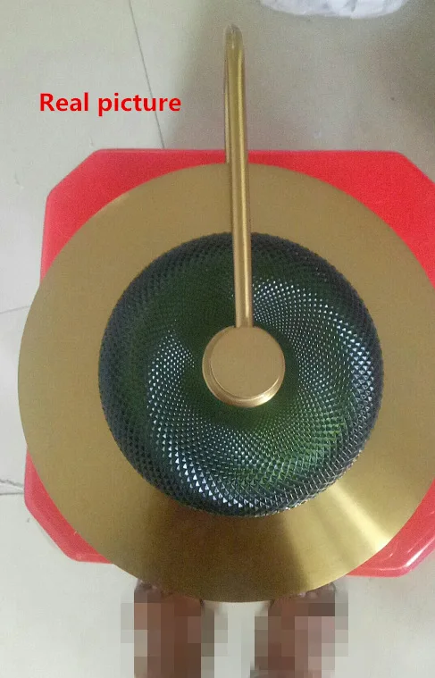 Темно зеленый стеклянный светодиодный настенный светильник для гостиной