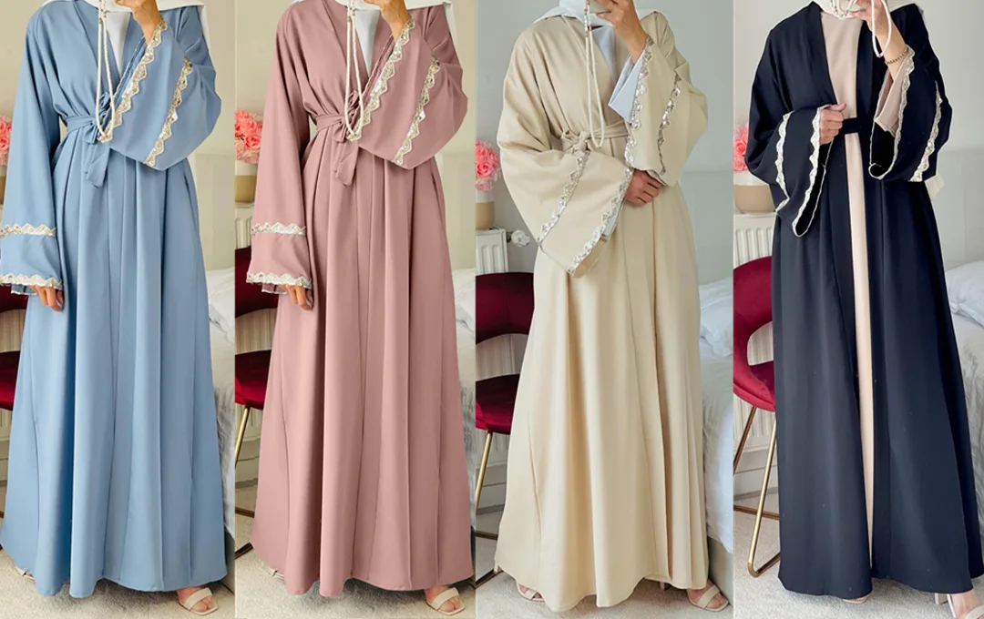 Eid Абая для женщин Дубай Турция мусульманский хиджаб платье Mubarak Open Abaya кимоно