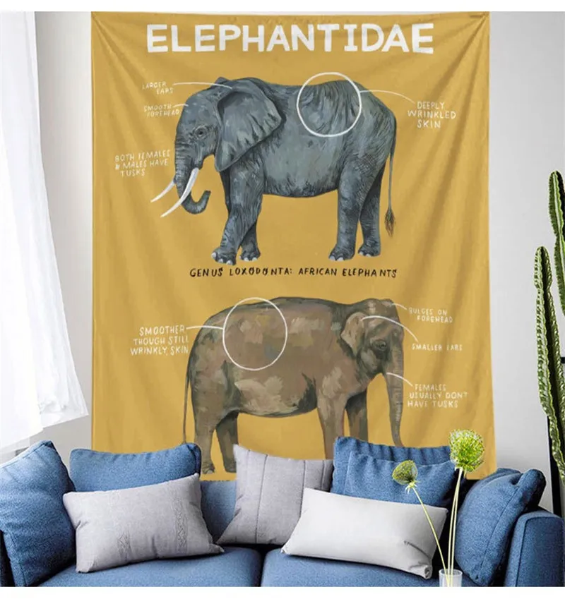 Индийский Слон психоделический гобелен макраме настенный колдовство полиэстер