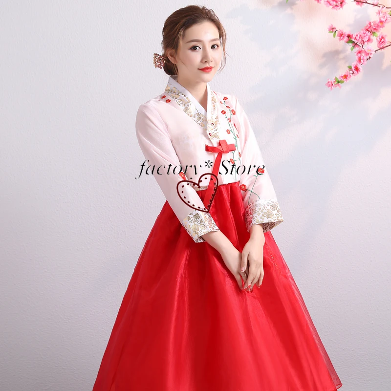 Женский костюм в Корейском стиле корейский вышитый традиционный для вокала