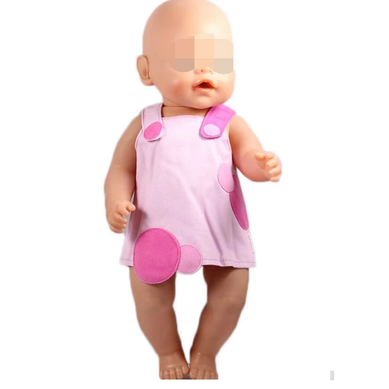 pink suit with hat Комбинезон/платье/одежда для отдыха, комплекты одежды для 17 дюймов, детские куклы, аксессуары для 43 см, кукла для новорожденных, подарки на день детей - Цвет: pink suit with hat