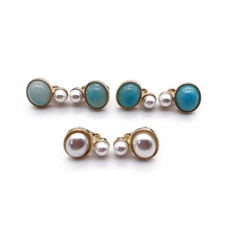 

Blue Mint Pearls Earring Special-Design Gift Cute Accessories