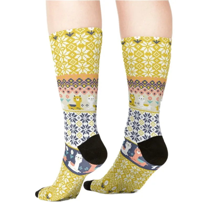 

2021 Women's socks kawaii Adorable Poodles Printed Socks Women harajuku Happy Funny Novelty cute girl gift Socks for women