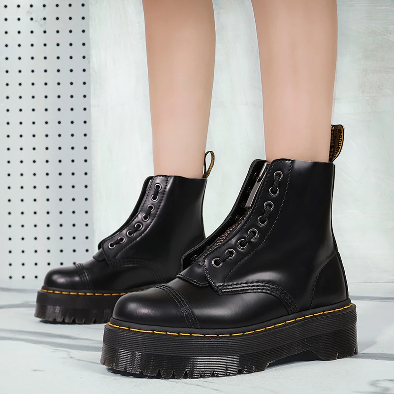 

Ботинки женские на толстой подошве, дышащие водонепроницаемые туфли на платформе, высокий каблук, модная летняя обувь