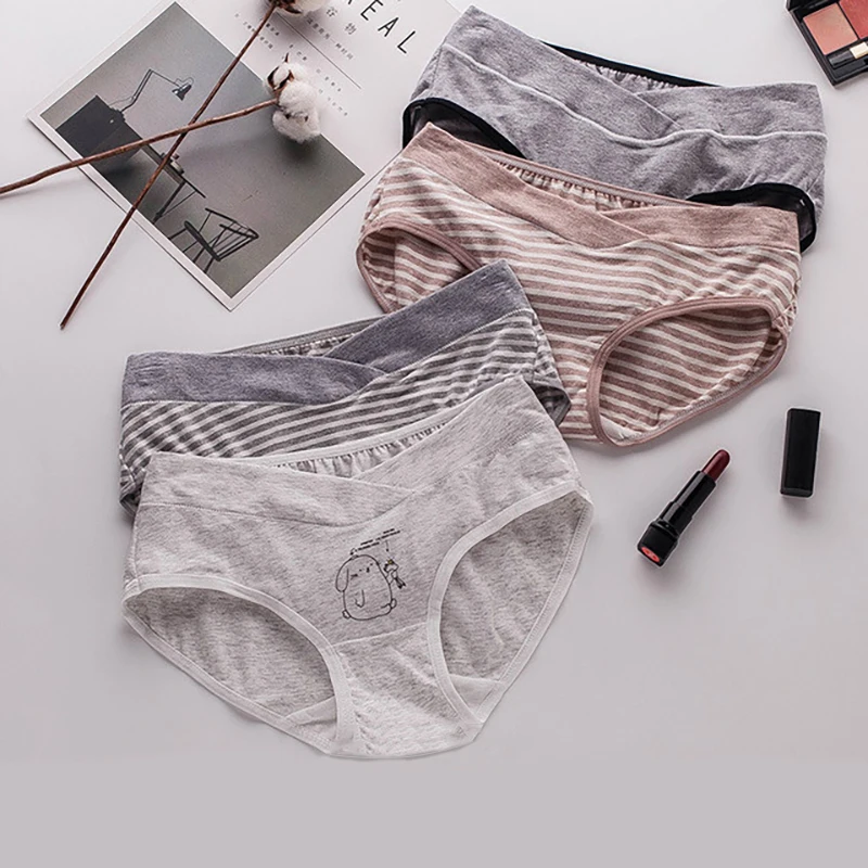 4 шт. женские трусы для беременных с низкой посадкой большого размера женщин