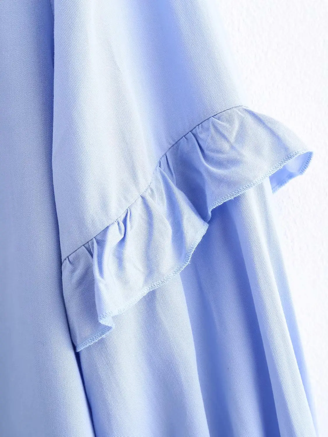 2020 Женская модная однотонная плиссированная Повседневная Блузка с круглым