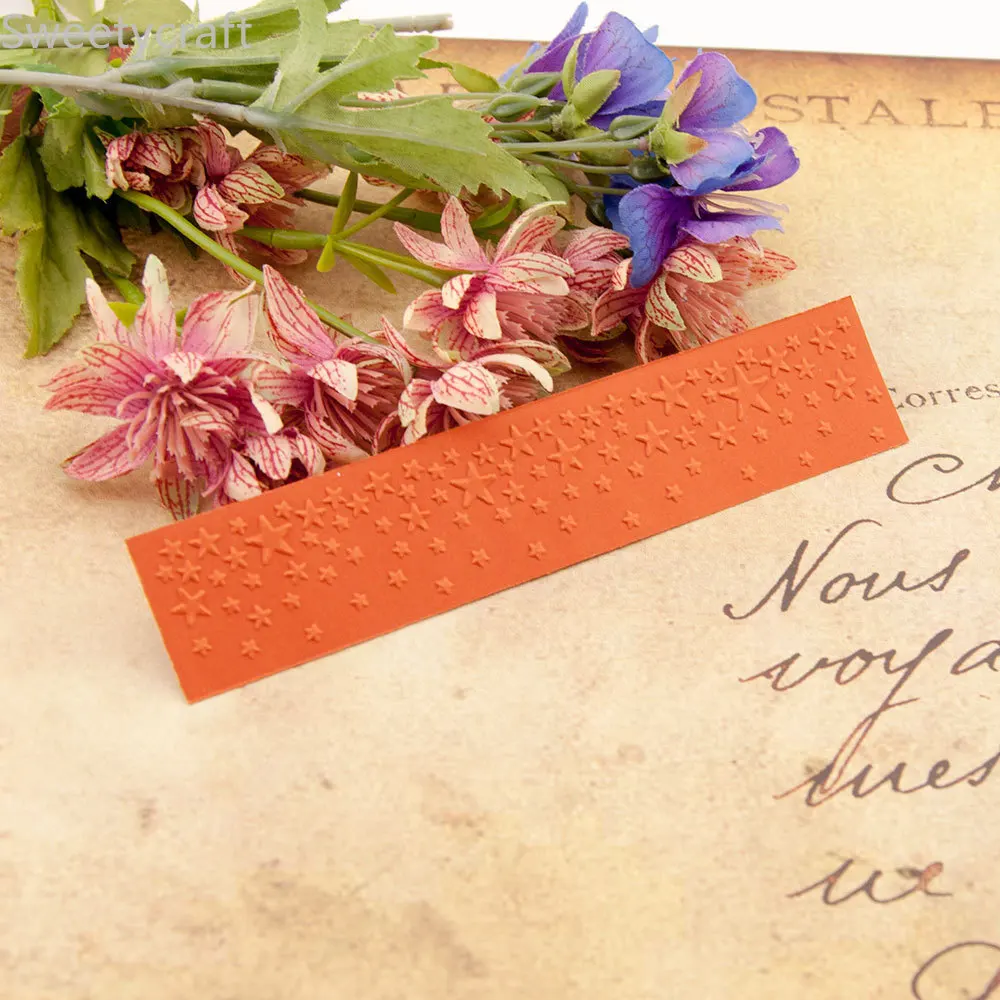 

Star Pattern Stencils Plastic Embossing Folders for DIY Scrapbooking Paper Craft/Card Making Decoration Supplies 15x3cm