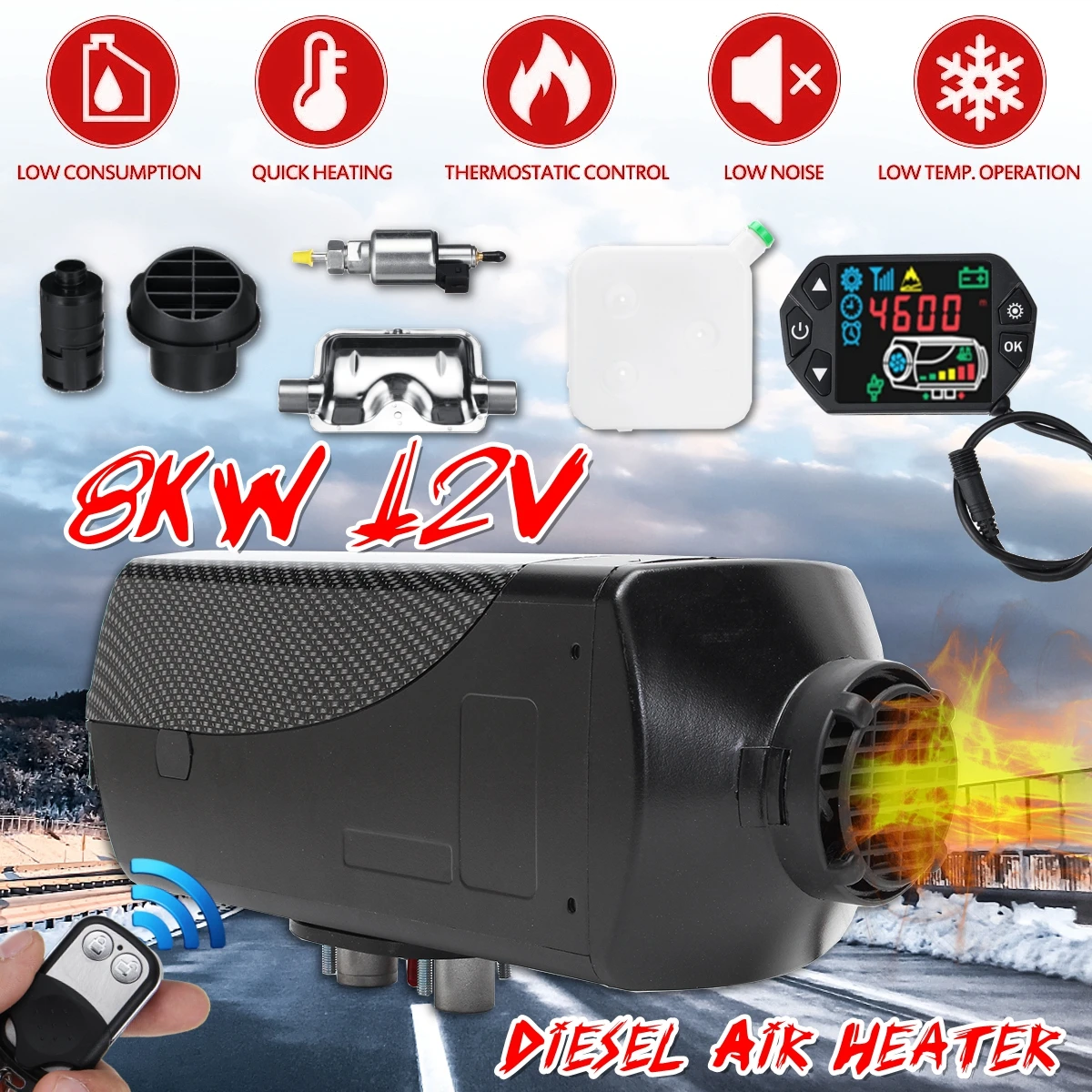 2019 Новый Hcalory автомобильного обогревателя 1 8KW 12V Ge дизелей обогреватель