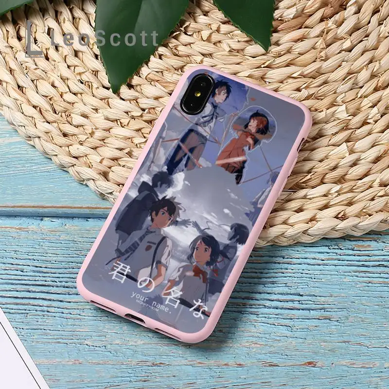 

Your Name Kimi no Na wa Phone Case Candy Color for iPhone 11 12 mini pro XS MAX 8 7 6 6S Plus X 5S SE 2020 XR