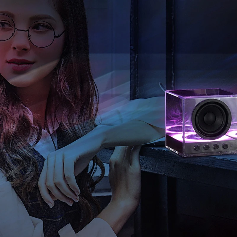 BTS 630 беспроводной Bluetooth динамик сабвуфер портативный красочное освещение