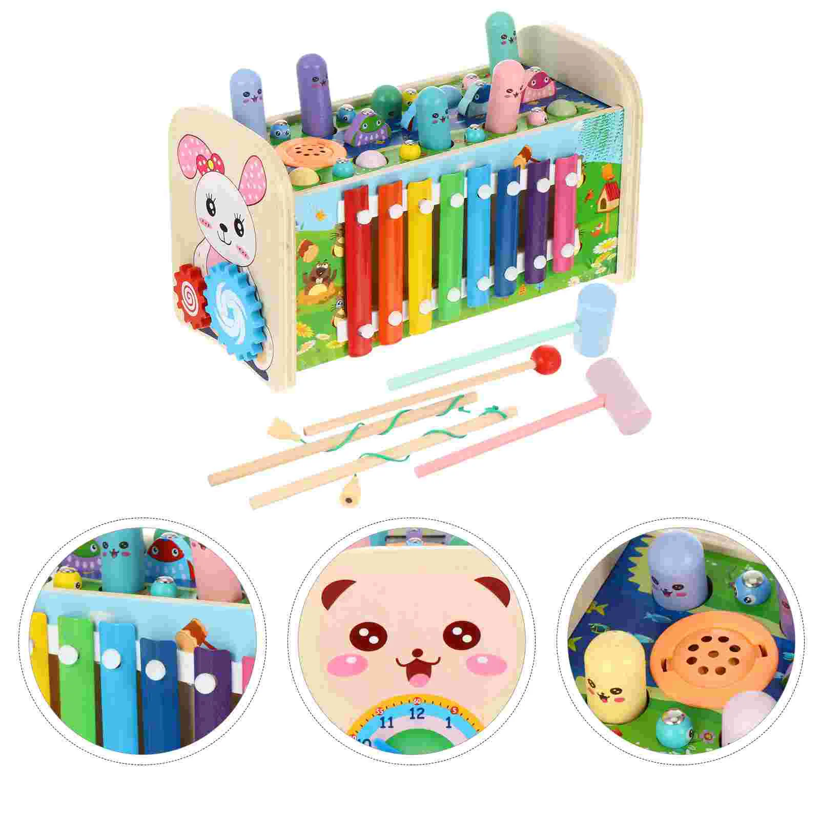 

1 Set Baby Kids Preschool Early Learning Pounding Game Hammer Musical