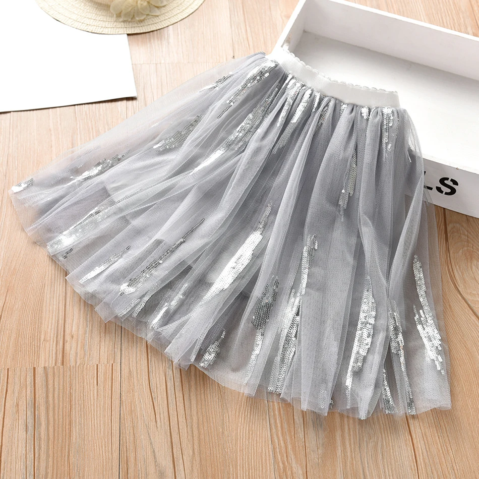 Модная детская танцевальная юбка-пачка для девочек Тюлевая юбка с блестками