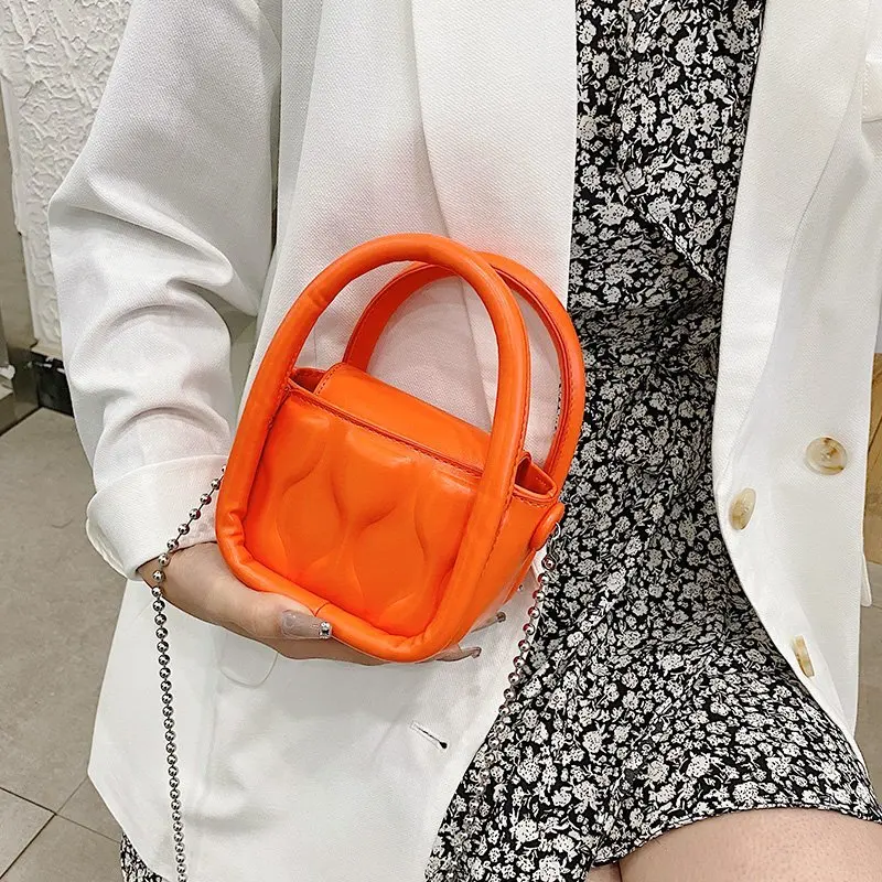 

Summer Colourful Small Pu Leather handbags Crossbody Bags for Women Lady Fashionable Purses and Handbags Chain Messenger Bag