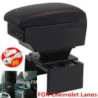 Подлокотник для Chevrolet Lanos, центральный ящик для хранения, автомобильные аксессуары, интерьер со светодиодной подсветкой USB