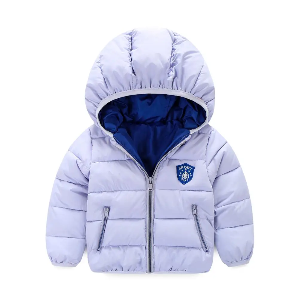 Зимний пуховик с капюшоном для мальчиков и девочек яркая расцветка детская