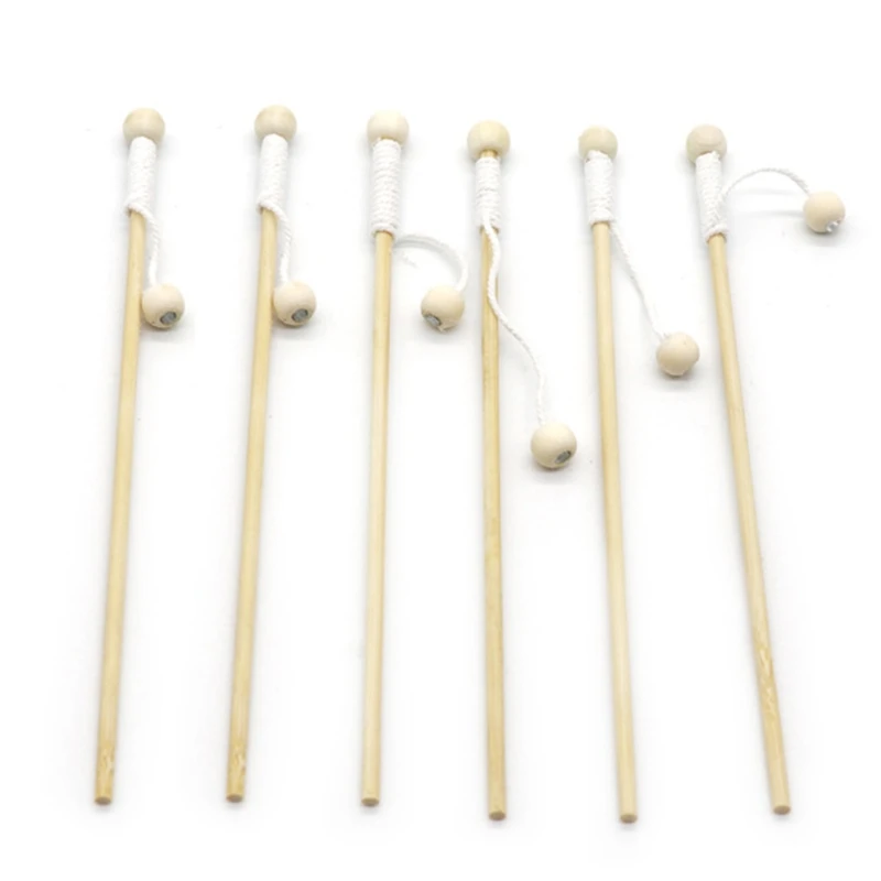 

6 PCS Vacation Toys for Kids Babies Wooden Fishing Rod Colorful Summer Toy