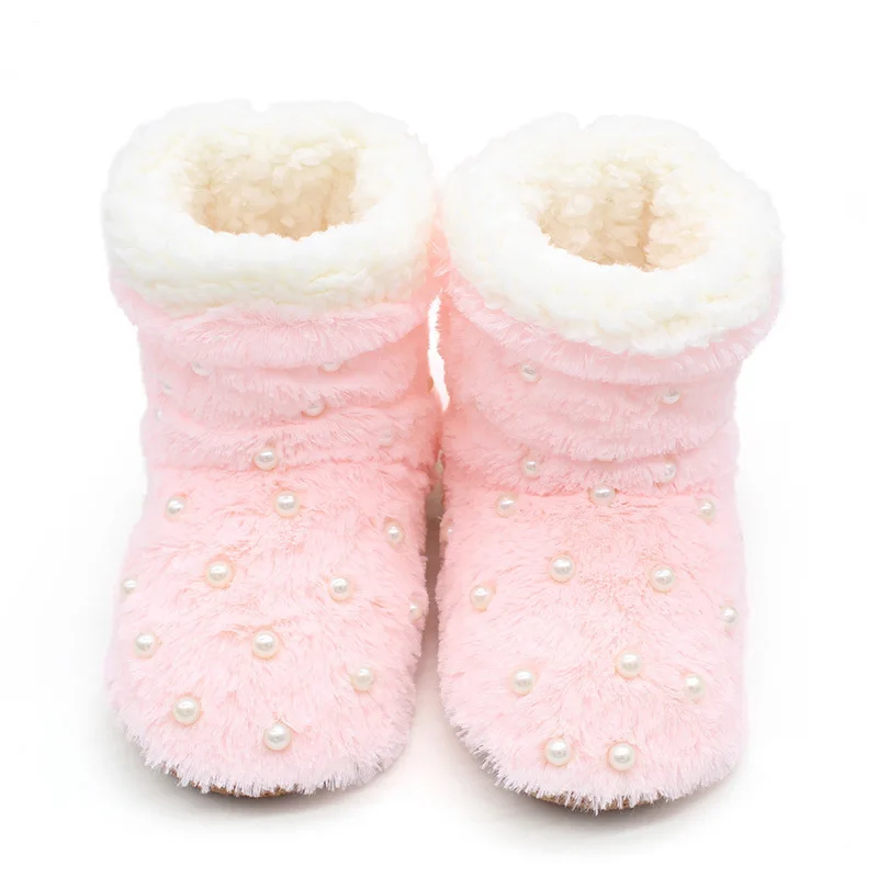 Женские зимние однотонные Нескользящие домашние деревянные ботинки домашняя