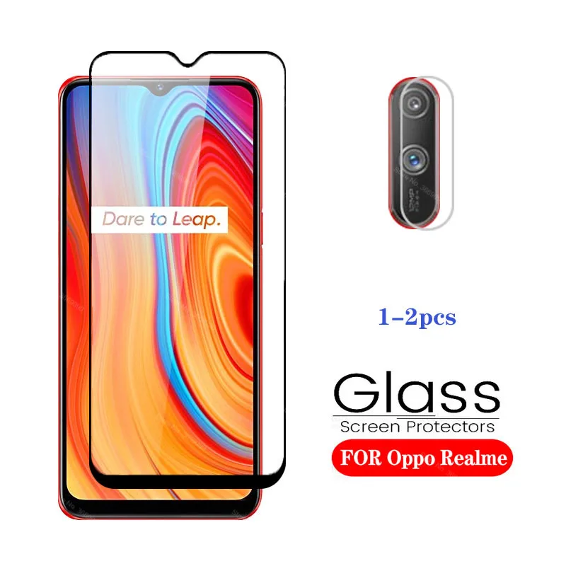 

Закаленное стекло Realme C3 для OPPO Realme C3, стекло для защиты экрана 1-2 шт., пленка для объектива, закаленное стекло Realme C 3, защитные пленки