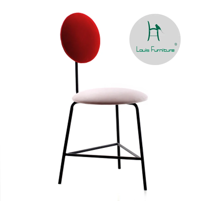 

Louis Fashion Dinning Chairs Color contrast Nordic , makeup, dressing stool, modern simple homestay