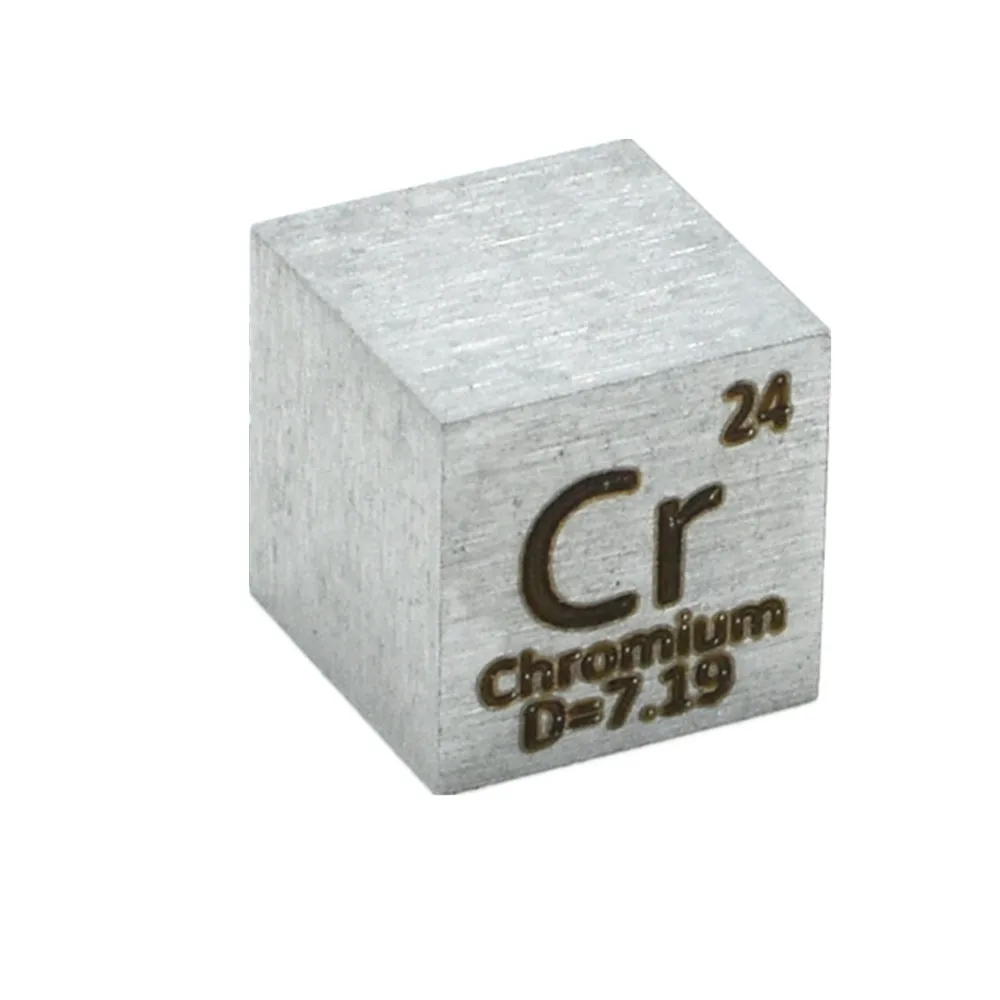 Хромированный металлический блок для коллекции элементов куб плотности Cr
