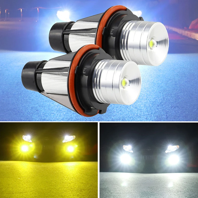 2 шт. ошибок светодиодный Ангельские глазки белого и синего цвета габаритные огни