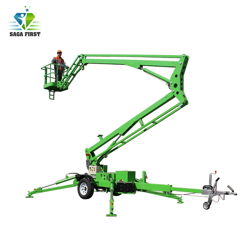 Koop Getrokken Boom Lift Voor Building Schilderen Getrokken Antenne Werken Platform