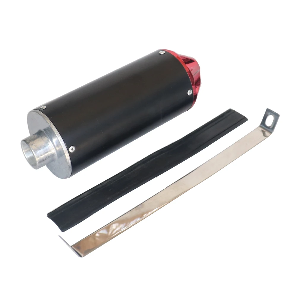 Глушитель выхлопной трубы 28 мм из красного алюминия для квадроцикла