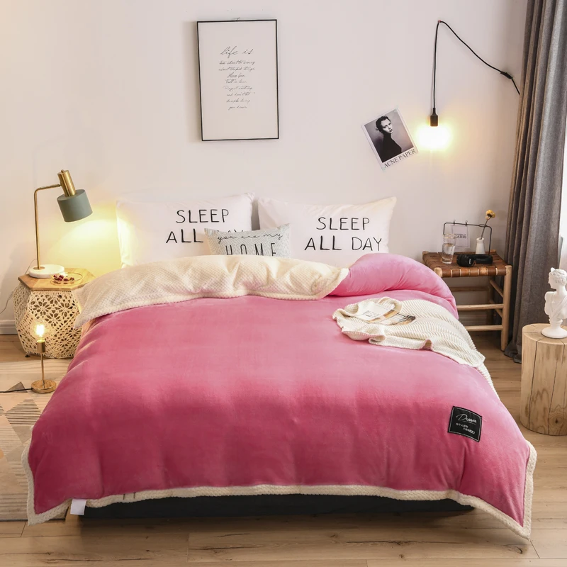 1 шт. Одноцветный фланелевый пододеяльник зимний Твин Полный Королевский размер