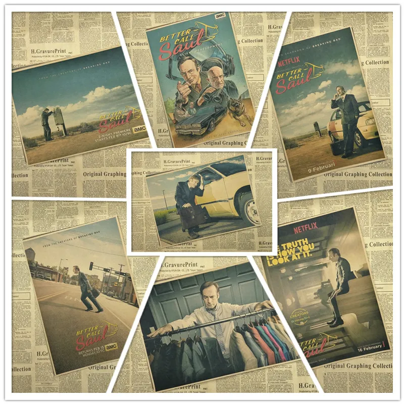 Плакаты из крафт бумаги Better Call Saul настенные плакаты для дома и бара домашний