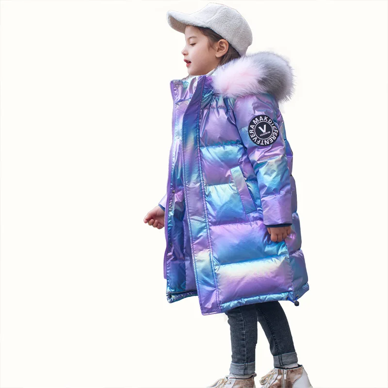 

Детские пуховики, одноразовая утепленная модная зимняя одежда средней длины для девочек