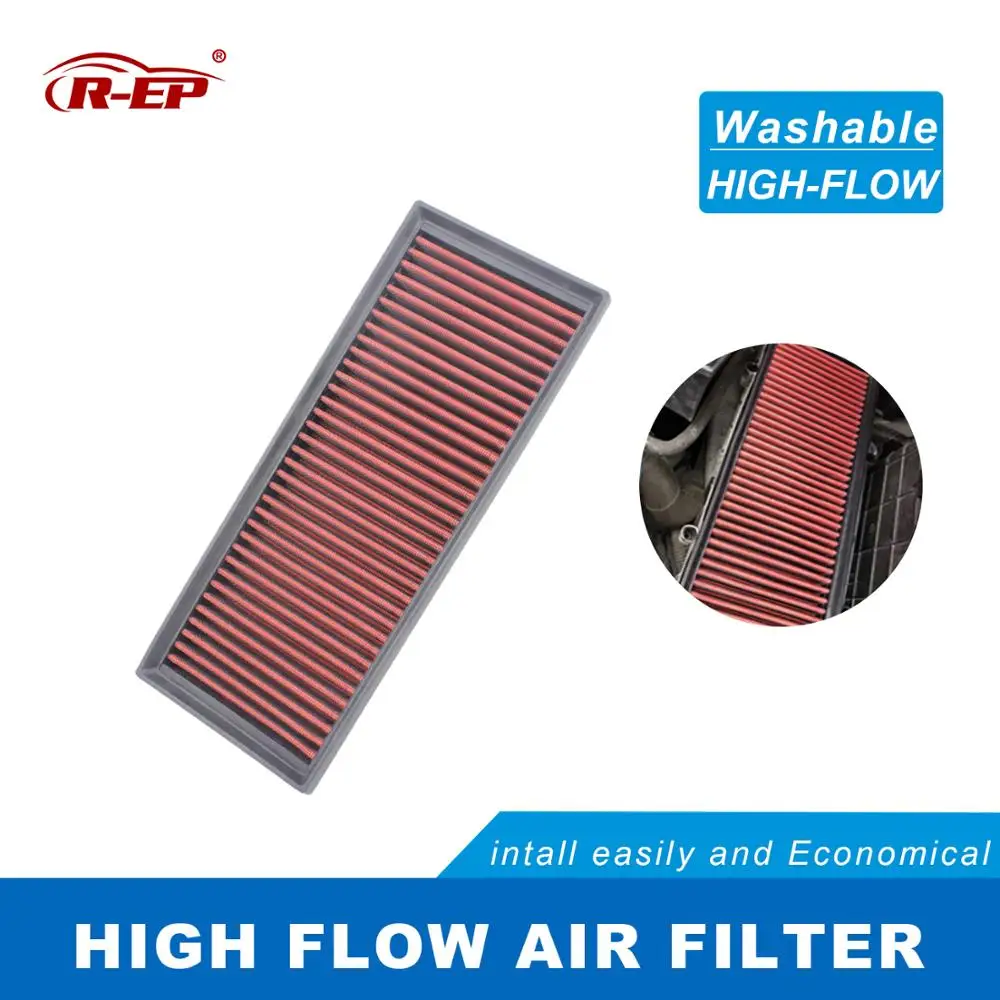 R-EP Performance Panel Air Filter for Audi A3 Q3 TT Skoda Yeti Octavia Superb Seat Leon Ibiza Altea Alhambra Reusable Washable | Автомобили