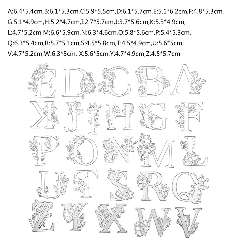 

OOTDTY Letters Metal Cutting Dies Stencil Scrapbooking DIY Album Stamp Paper Card Embossing Decoration Craft