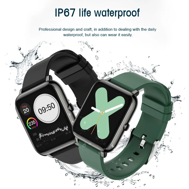 

Fashion Full Touch Smart Watch Square Women Men Sport Watch Electronic Ladies Wrist Watch For Andriod Ios Smart Clock Smartwatch