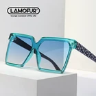 Солнцезащитные очки женские LAMOFUR, квадратная оправа, для вождения, для вечерние, 2021, 8192