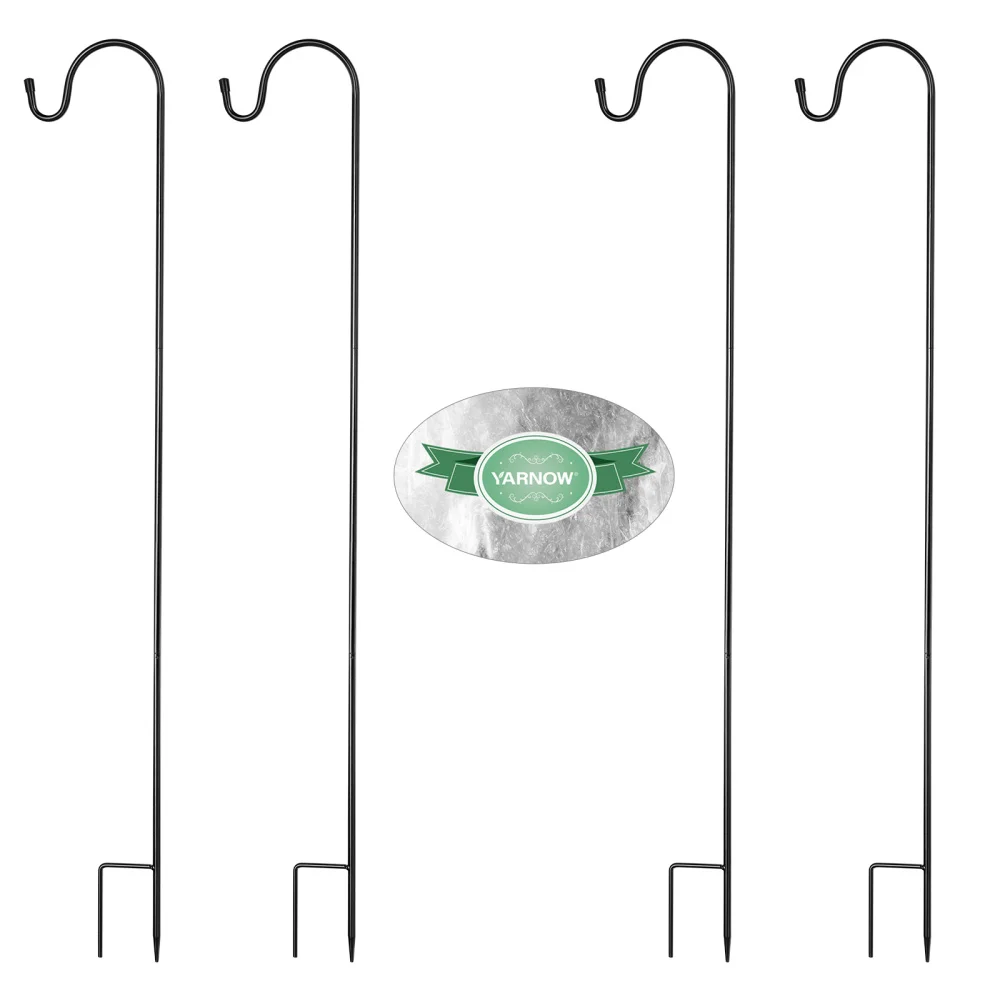 

YARNOW 4PCS Shepherd Hooks Garden Stakes Plant Lanterns Hanger Hanging Hook