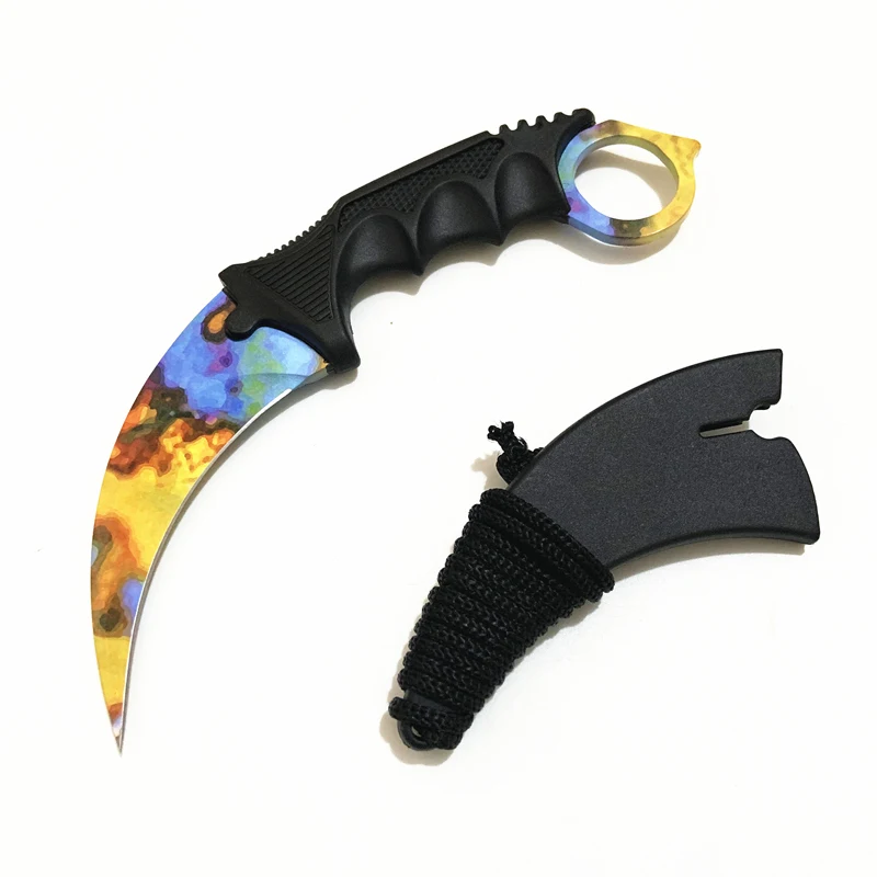 CH2 HS инструменты Открытый Karambit ножи охотничьи ножи выживания тактический коготь Карманный Самообороны обидный кемпинг инструмент - Цвет: CH2