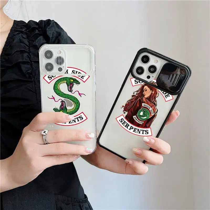 

Riverdale Southside Serpents Phone Case For iPhone 7 8 11 12 X XS XR MINI Pro Max Plus Slide Camera Lens Protection coque shell