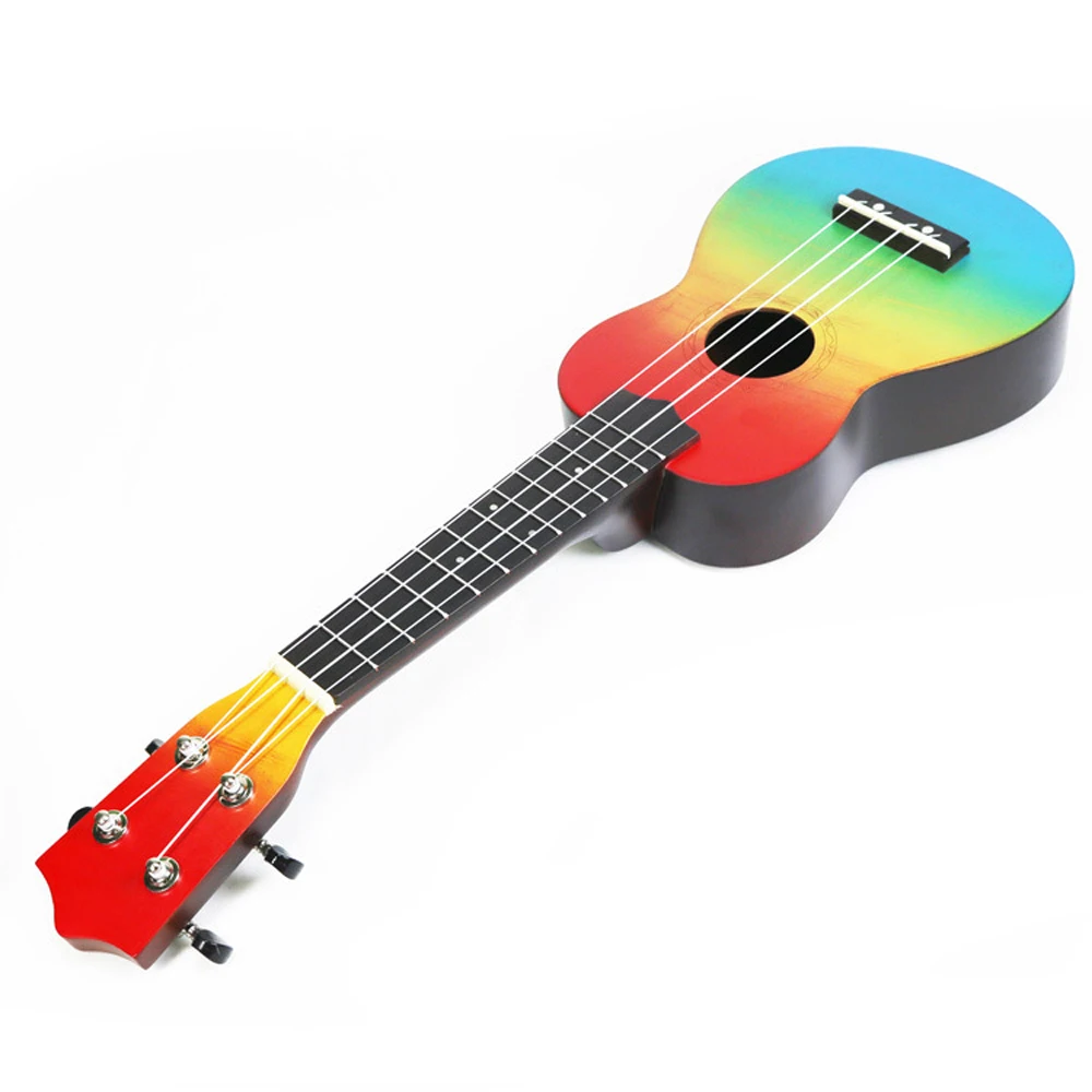 21 inch UKulele Kids Wooden 4 String Portable Guitar Instrument for Children Pick Stringed Instruments Mini Guitars | Спорт и
